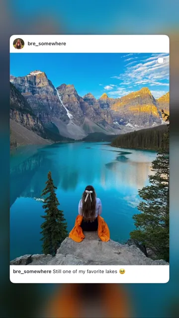 Preview of featured Moraine Lake Instagram story