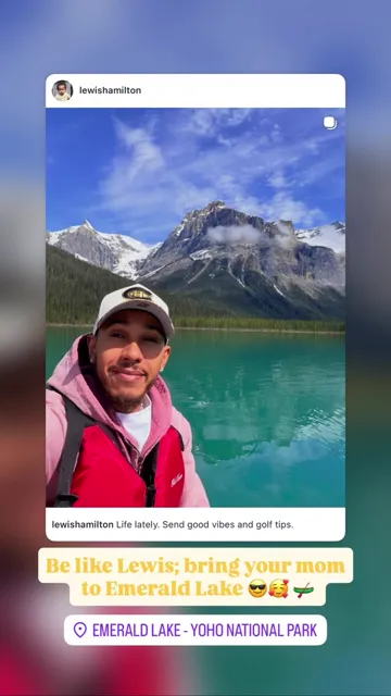 Preview of featured Moraine Lake Instagram story