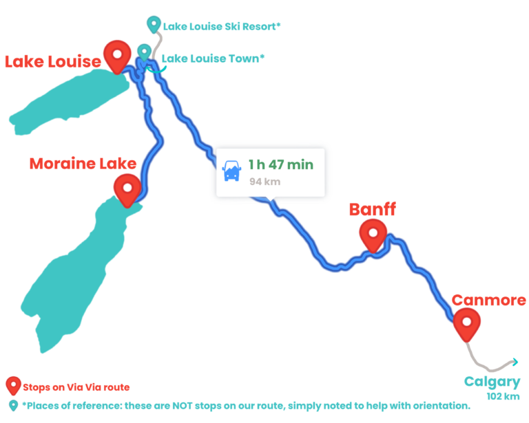 Map of operations in Banff National Park.